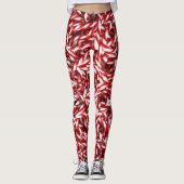 Kerstmis Leggings, Candy Cane Leggings (Voorkant)