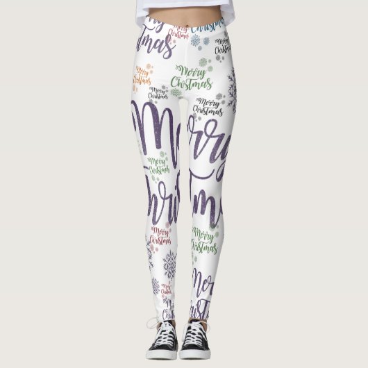 Kerstmis, Leggings met vrolijk kerstfeest (Voorkant)