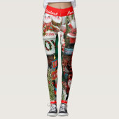 Kerstmis Leggings personaliseren laat het sneeuwen (Voorkant)