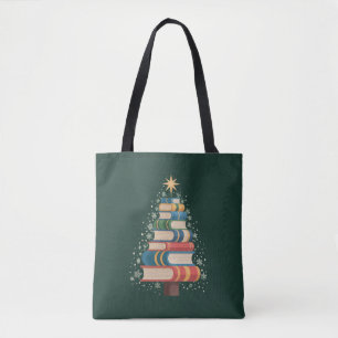 Kerstmis Leraar Boeken Boom Xmas Lezen Vakantie Draagtas