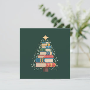 Kerstmis Leraar Boeken Boom Xmas Lezen Vakantie Kaart