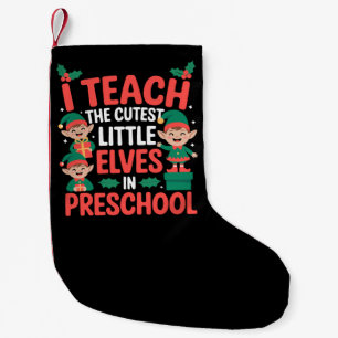 Kerstmis Leraar Ik Leer Cute Elfen Preschool  Kleine Kerstsok