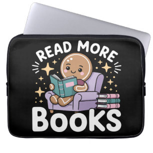 Kerstmis Leraar Lees Meer Boeken Grappig Laptop Sleeve