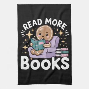 Kerstmis Leraar Lees Meer Boeken Grappig Theedoek