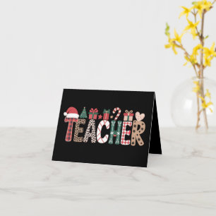 Kerstmis Leraar Leven Leren Liefde Inspirerend Kaart