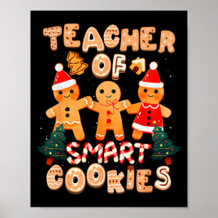 Kerstmis Leraar Schattige Peperkoek Koekjes Grappi Poster