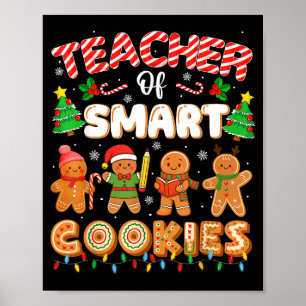Kerstmis Leraar Van Slimme Koekjes Grappig Schatti Poster