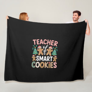 Kerstmis Leraar Van Slimme Koekjes Peperkoek  Fleece Deken