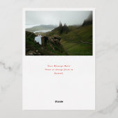 Kerstmis Lettering Winter Bruiloft Foto Folie Feestdagenkaart (Achterkant)