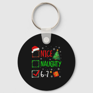 Kerstmis Leuk Stout 67 Brainrot Grappig 6-7 Meme  Sleutelhanger