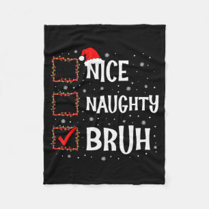Kerstmis Leuk Stout Broer Grappig Kerst Lijst Vrou Fleece Deken