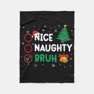 Kerstmis Leuk Stout Broer Grappige Kerstlijst Vrou Fleece Deken