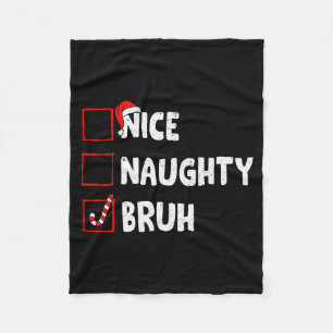 Kerstmis Leuk Stout Broer Grappige Kerstlijst Vrou Fleece Deken