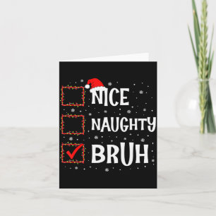 Kerstmis Leuk Stout Broer Grappige Kerstlijst Vrou Kaart