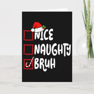 Kerstmis Leuk Stout Broer Grappige Kerstlijst Vrou Kaart