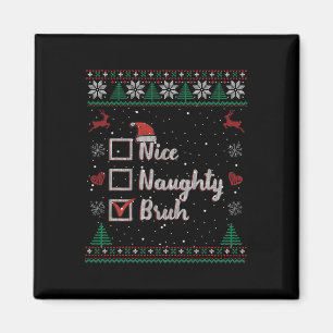 Kerstmis Leuk Stout Broer Grappige Kerstlijst Vrou Magneet