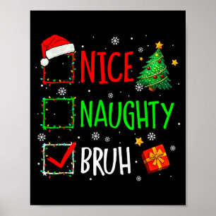 Kerstmis Leuk Stout Broer Grappige Kerstlijst Vrou Poster