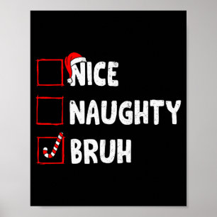 Kerstmis Leuk Stout Broer Grappige Kerstlijst Vrou Poster
