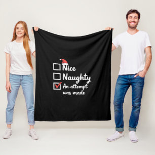 Kerstmis Leuk Stout Poging Is Gedaan Xmas Fleece Deken