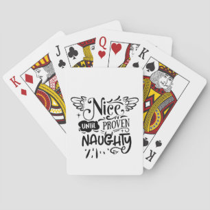 Kerstmis leuk tot het naughty blijkt Funny Santa Pokerkaarten