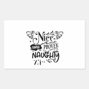 Kerstmis leuk tot het naughty blijkt Funny Santa Rechthoekige Sticker