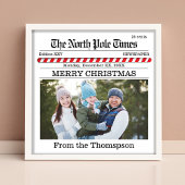 Kerstmis Leuke Eenvoudige Kranten Print Typografie Foto Afdruk