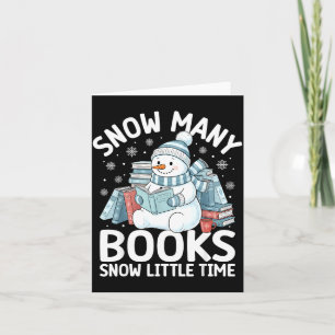 Kerstmis Lezen Sneeuwman Zo Veel Boeken Mannen Vro Kaart