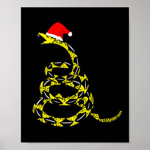 Kerstmis Libertarische Gadsden Vertrap Niet Slang Poster