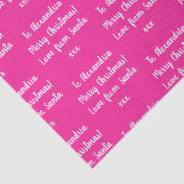 Kerstmis liefde van de kerstman gepersonaliseerd h tissuepapier (Detail)