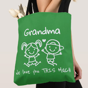 Kerstmis Liefde Voor Oma Leuk Grafisch Cadeau Draagtas