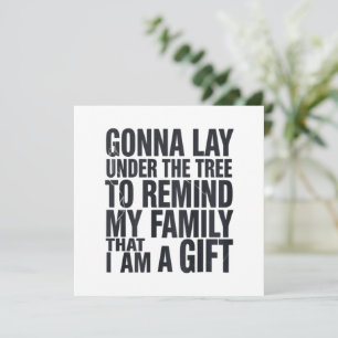 Kerstmis ligt onder de kerstboom Xmas Familie Feestdagenkaart