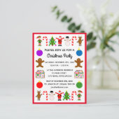 Kerstmis Lijst #2 Uitnodiging Briefkaart (Staand voorkant)