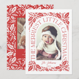 Kerstmis Little Christmas Besrood Foto Boog Feestdagenkaart