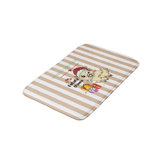 Kerstmis Llama Bath Mat (Gekanteld)