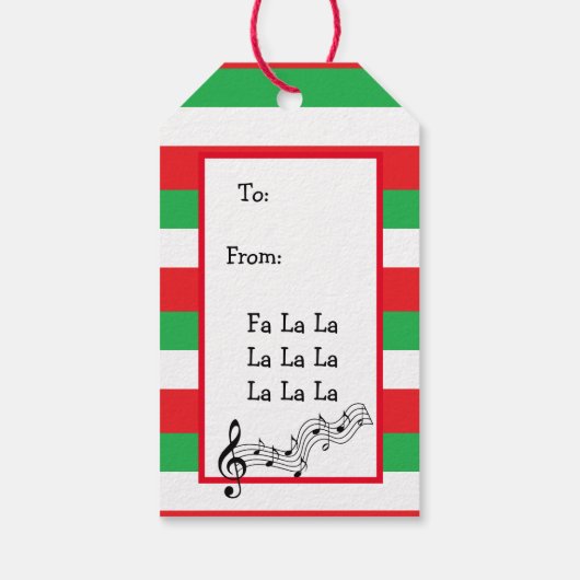 Kerstmis Llama Fa La Schattige Feestelijk Cadeaulabel (Achterkant)