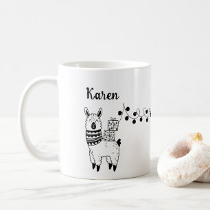 Kerstmis Llama Gift Vriend Familie Minimalistische Koffiemok