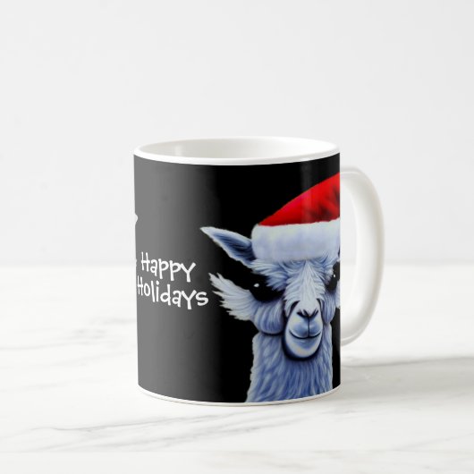 Kerstmis Llama met een kerstPet Mok (Voorkant rechts)