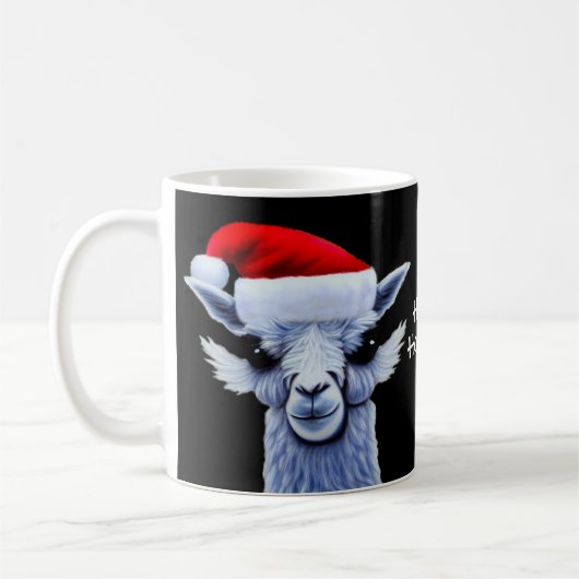 Kerstmis Llama met een kerstPet Mok (Links)