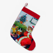  kerstmis, Louis Wain Kleine Kerstsok (Voorkant (Hangend))