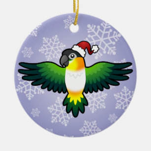 Kerstmis, Lovebird/Pionus/Parrot Keramisch Ornament