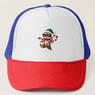 Kerstmis Luiaard Elf Pepermunt Snoepstok Shirt Gi Trucker Pet
