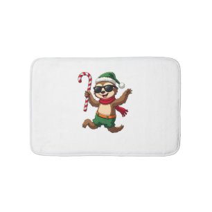 Kerstmis Luiaard Elf Pepermunt Snoepstok T-shirt G Badmat