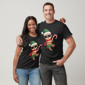 Kerstmis Luiaard Elf Pepermunt Snoepstok Trui Gi T-shirt (Unisex)