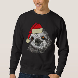Kerstmis Luiaard Grappig Feestelijk Dier Relaxte H Trui