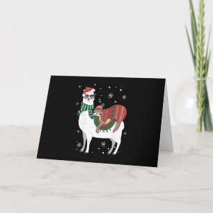 Kerstmis Luiaard Rijdt Lama Kaart
