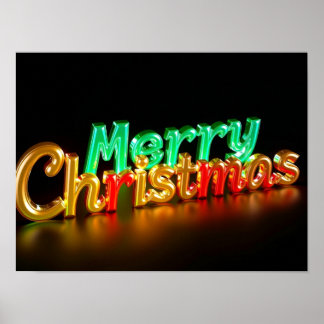 Kerstmis Luxe Typografie Poster Papier H06