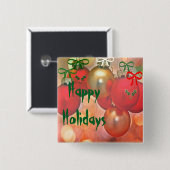 Kerstmis, maffia's vierkante button 5,1 cm (Voorkant /achterkant)