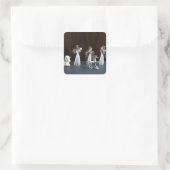 Kerstmis Magic-Angels-Eenhoorns Figurines Vierkante Sticker (Tas)