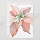 Kerstmis Magie/ Poinsettia Boeket Bruiloft Aankondiging (Achterkant)