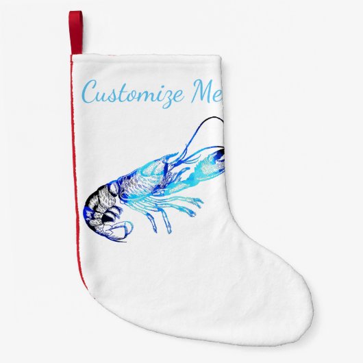  kerstmis Maine Lobster Stocking Kleine Kerstsok (Voorkant)